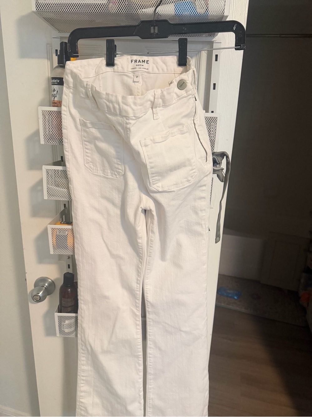 Frame Denim White Wide-Leg High-Rise Jeans